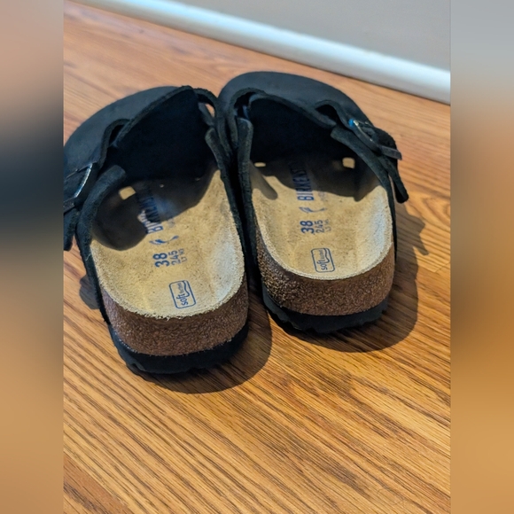 Birkenstock Boston Soft FootbedSuede Leather - Black - Picture 4 of 14